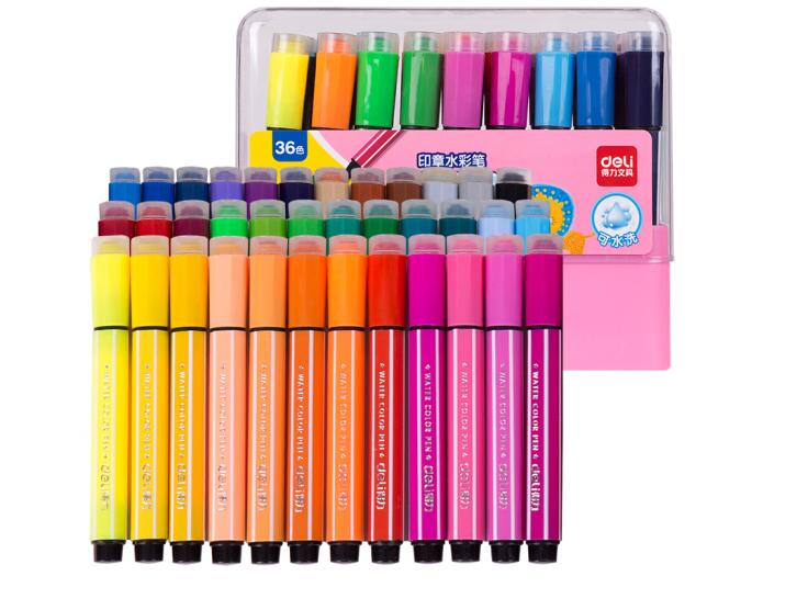 得力_70655 水彩笔（36色）